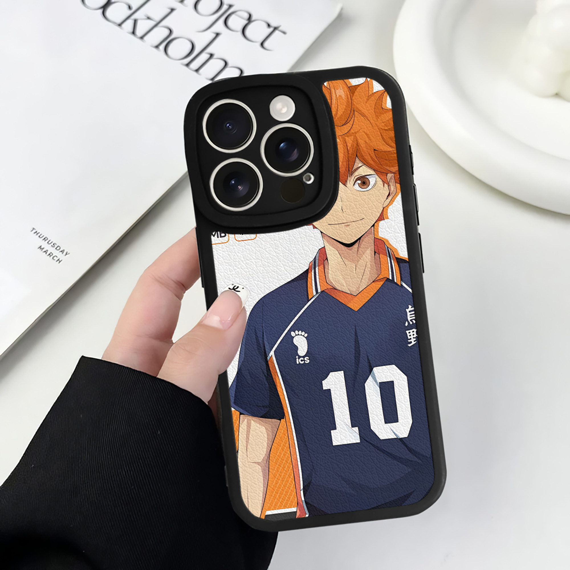 （画像用） ハイキュー!! Haikyu!! 【iPhone 16シリーズ対応】シリコンスマホケース（レザー調） 材質：シリコン